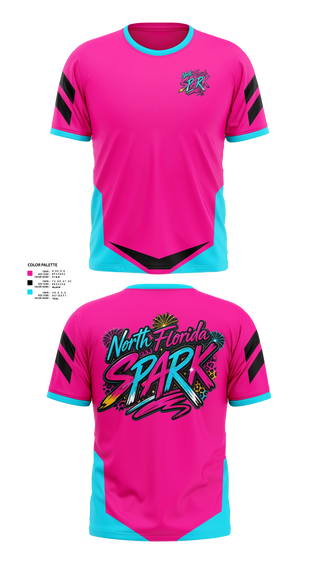 Short Sleeve Performance Shirt, North Florida Spark, Softball, Teamtime, Team time, sublimation, custom sports apparel, team uniforms, spirit wear, spiritwear, sports uniforms, custom shirts, team store, custom team store, fundraiser sports, apparel fundraiser