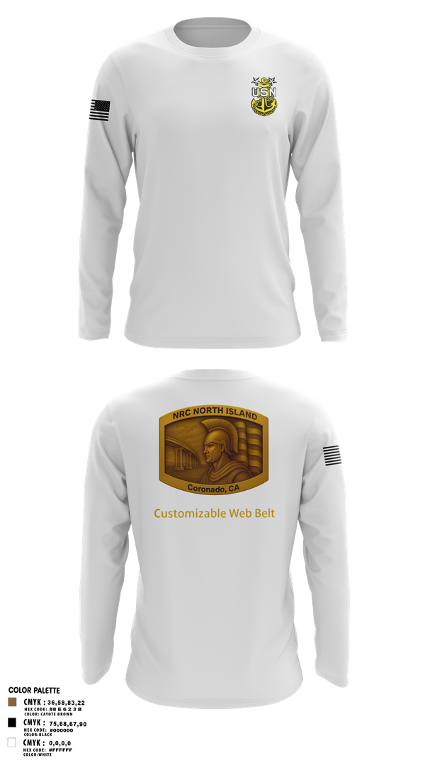 Long Sleeve Performance Shirt, NRC NORTH ISLAND, Navy, Teamtime, Team time, sublimation, custom sports apparel, team uniforms, spirit wear, spiritwear, sports uniforms, custom shirts, team store, custom team store, fundraiser sports, apparel fundraiser
