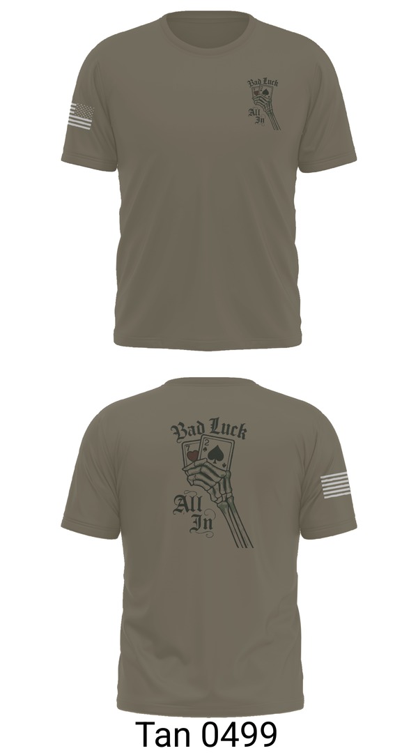 Short Sleeve Performance Shirt, 4th plt bad luck, Army, Teamtime, Team time, sublimation, custom sports apparel, team uniforms, spirit wear, spiritwear, sports uniforms, custom shirts, team store, custom team store, fundraiser sports, apparel fundraiser