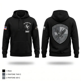 Hoodie, The Colony Police SWAT, Police, Teamtime, Team time, sublimation, custom sports apparel, team uniforms, spirit wear, spiritwear, sports uniforms, custom shirts, team store, custom team store, fundraiser sports, apparel fundraiser