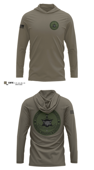 Long Sleeve Performance Shirt with hood, Ontario County Sheriff’s Office, Police, Teamtime, Team time, sublimation, custom sports apparel, team uniforms, spirit wear, spiritwear, sports uniforms, custom shirts, team store, custom team store, fundraiser sports, apparel fundraiser