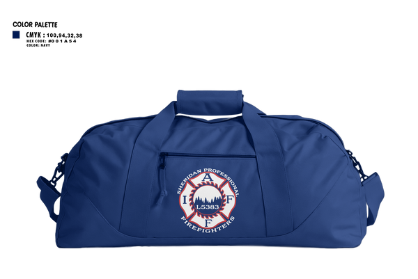 Duffle Bag, Sheridan fire district, Fire Department, Teamtime, Team time, sublimation, custom sports apparel, team uniforms, spirit wear, spiritwear, sports uniforms, custom shirts, team store, custom team store, fundraiser sports, apparel fundraiser