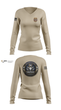 Sicangu Nation Tribal Defense Solutions Emergency Medical Response Unit (SNTDS‑EMRU) 83471508 Women's Long Sleeve V-neck Shirt - 3