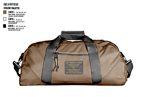 Duffle Bag, 52 MDG, Air Force, Teamtime, Team time, sublimation, custom sports apparel, team uniforms, spirit wear, spiritwear, sports uniforms, custom shirts, team store, custom team store, fundraiser sports, apparel fundraiser