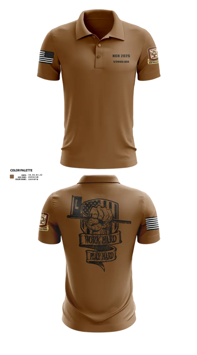 1/204th ADA 3113365 Short Sleeve Performance Polo - 25