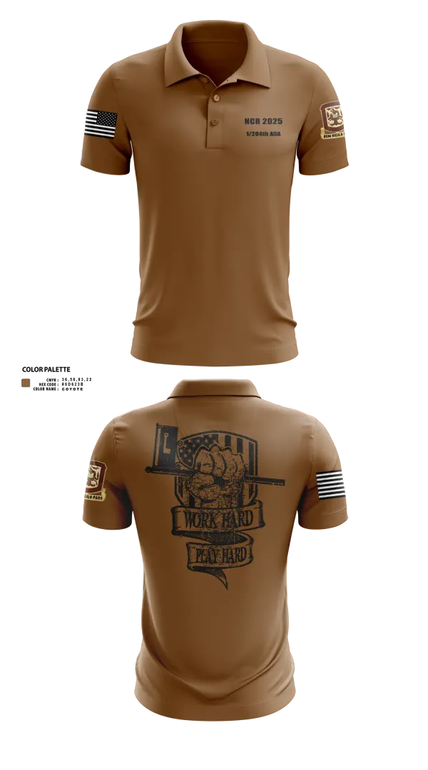 Short Sleeve Performance Polo, 1/204th ADA, , Teamtime, Team time, sublimation, custom sports apparel, team uniforms, spirit wear, spiritwear, sports uniforms, custom shirts, team store, custom team store, fundraiser sports, apparel fundraiser