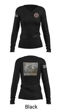 345th TRS 44562231 Women's Long Sleeve V-neck Shirt - 37