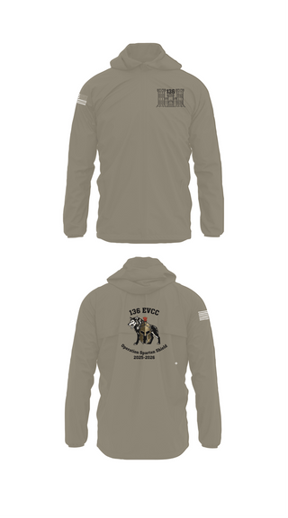 Windbreaker, 136 EVCC, Army, Teamtime, Team time, sublimation, custom sports apparel, team uniforms, spirit wear, spiritwear, sports uniforms, custom shirts, team store, custom team store, fundraiser sports, apparel fundraiser