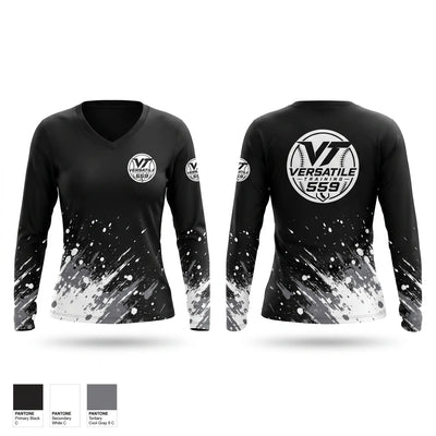 Versatile Prospects Women's Long Sleeve V-neck Shirt - 1