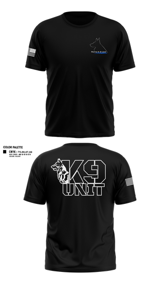 Short Sleeve Performance Shirt, K-9 Unit, Police, Teamtime, Team time, sublimation, custom sports apparel, team uniforms, spirit wear, spiritwear, sports uniforms, custom shirts, team store, custom team store, fundraiser sports, apparel fundraiser