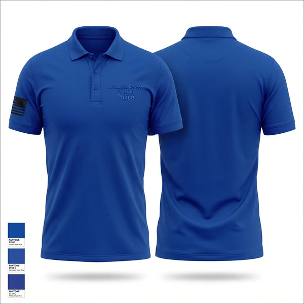 Short Sleeve Performance Polo, Christopher Newport University Police, Police, Teamtime, Team time, sublimation, custom sports apparel, team uniforms, spirit wear, spiritwear, sports uniforms, custom shirts, team store, custom team store, fundraiser sports, apparel fundraiser
