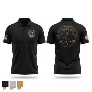 Short Sleeve Performance Polo, Madigan pharmacy colts, Army, Teamtime, Team time, sublimation, custom sports apparel, team uniforms, spirit wear, spiritwear, sports uniforms, custom shirts, team store, custom team store, fundraiser sports, apparel fundraiser