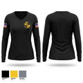 EDGE AIU Women's Long Sleeve V-neck Shirt - 1