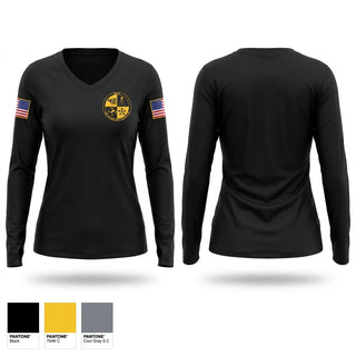 Womens Long Sleeve Vneck Shirt, EDGE AIU, Police, Teamtime, Team time, sublimation, custom sports apparel, team uniforms, spirit wear, spiritwear, sports uniforms, custom shirts, team store, custom team store, fundraiser sports, apparel fundraiser
