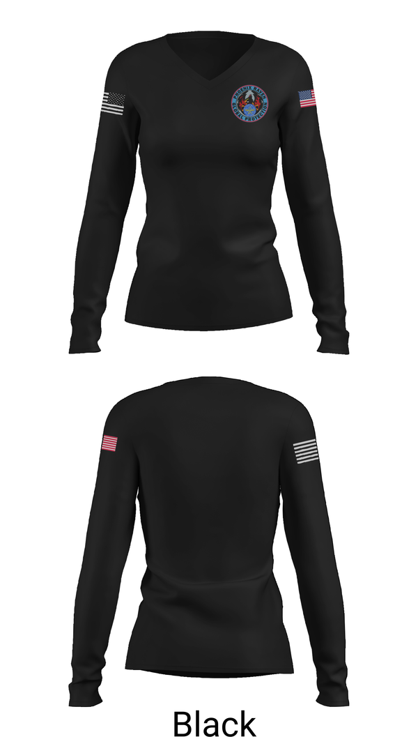 Womens Long Sleeve Vneck Shirt, Phoenix Raven Instrutor, , Teamtime, Team time, sublimation, custom sports apparel, team uniforms, spirit wear, spiritwear, sports uniforms, custom shirts, team store, custom team store, fundraiser sports, apparel fundraiser