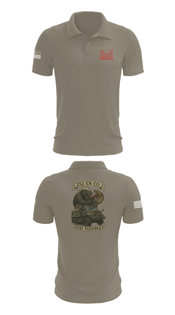 Short Sleeve Performance Polo, 252 EN CO, National Guard, Teamtime, Team time, sublimation, custom sports apparel, team uniforms, spirit wear, spiritwear, sports uniforms, custom shirts, team store, custom team store, fundraiser sports, apparel fundraiser