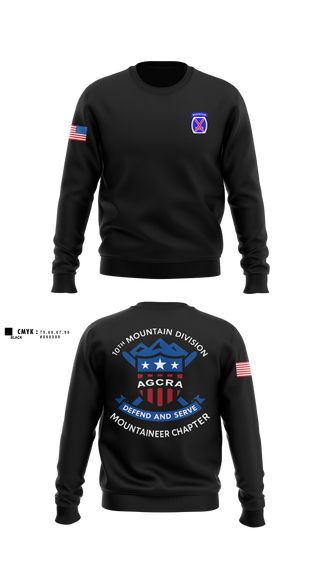 Crew Neck Sweatshirt, Mountaineer Chapter Adjutant General Regimental Association, Army, Teamtime, Team time, sublimation, custom sports apparel, team uniforms, spirit wear, spiritwear, sports uniforms, custom shirts, team store, custom team store, fundraiser sports, apparel fundraiser