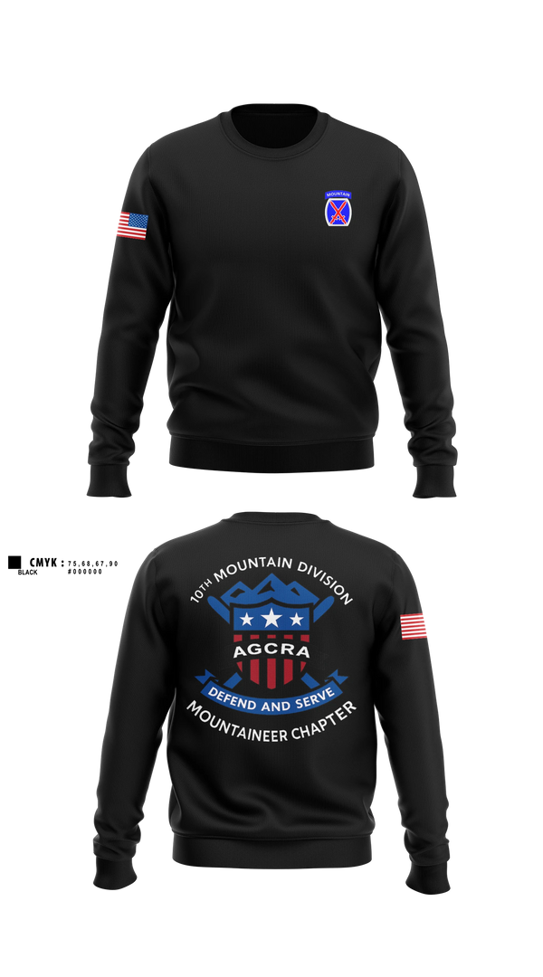 Crew Neck Sweatshirt, Mountaineer Chapter Adjutant General Regimental Association, Army, Teamtime, Team time, sublimation, custom sports apparel, team uniforms, spirit wear, spiritwear, sports uniforms, custom shirts, team store, custom team store, fundraiser sports, apparel fundraiser