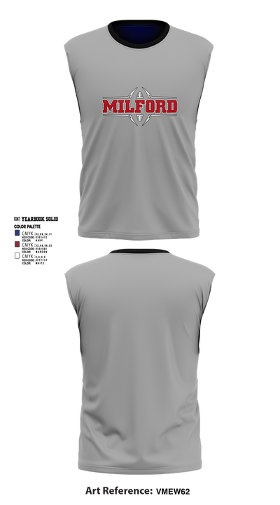 Milford Eagles Pop Warner Football and Cheer 85500081 Tank Top - 9