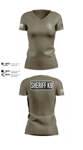 Montgomery County Sheriff’s Office K9 Unit 21073069 Women's Short Sleeve V-neck Shirt - 107