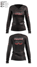 Northeastern Assassins Women's Long Sleeve V-neck Shirt - 3