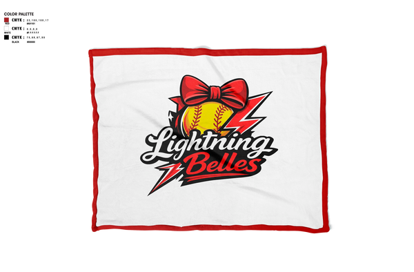 Blanket, Bluegrass Lightning Belles, Softball, Teamtime, Team time, sublimation, custom sports apparel, team uniforms, spirit wear, spiritwear, sports uniforms, custom shirts, team store, custom team store, fundraiser sports, apparel fundraiser