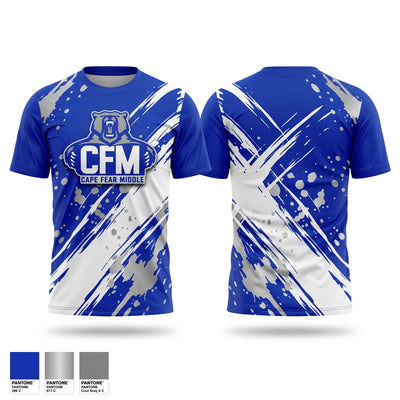 Cape Fear Middle School Basketball Soft Poly Tee Cotton Like Feel - 1