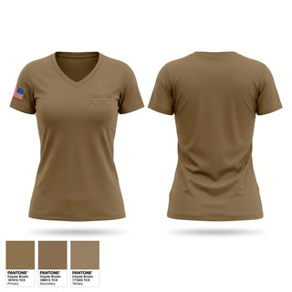 Womens Short Sleeve Vneck Shirt, Clemente JROTC, Army, Teamtime, Team time, sublimation, custom sports apparel, team uniforms, spirit wear, spiritwear, sports uniforms, custom shirts, team store, custom team store, fundraiser sports, apparel fundraiser