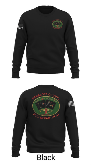 Crew Neck Sweatshirt, Sarasota county fire dept sta 1, Fire Department, Teamtime, Team time, sublimation, custom sports apparel, team uniforms, spirit wear, spiritwear, sports uniforms, custom shirts, team store, custom team store, fundraiser sports, apparel fundraiser