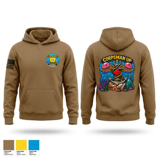 Hoodie, Corpsman temp check, Navy, Teamtime, Team time, sublimation, custom sports apparel, team uniforms, spirit wear, spiritwear, sports uniforms, custom shirts, team store, custom team store, fundraiser sports, apparel fundraiser