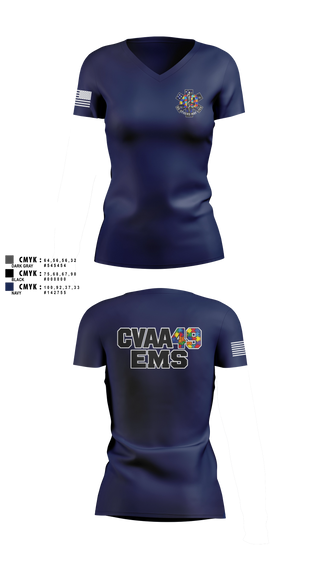 Womens Short Sleeve Vneck Shirt, Coudersport Ems, EMS/EMT, Teamtime, Team time, sublimation, custom sports apparel, team uniforms, spirit wear, spiritwear, sports uniforms, custom shirts, team store, custom team store, fundraiser sports, apparel fundraiser