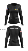 JaxKare Women's Long Sleeve V-neck Shirt - 2