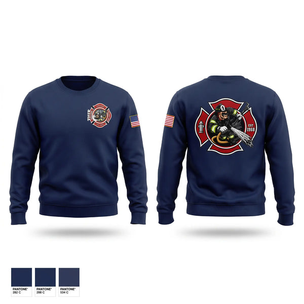 Crew Neck Sweatshirt, Theodore-Dawes Fire Rescue, Fire Department, Teamtime, Team time, sublimation, custom sports apparel, team uniforms, spirit wear, spiritwear, sports uniforms, custom shirts, team store, custom team store, fundraiser sports, apparel fundraiser