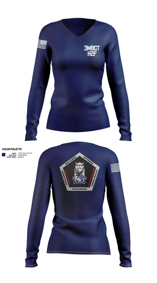 Womens Long Sleeve Vneck Shirt, 3BCT H2F, Army, Teamtime, Team time, sublimation, custom sports apparel, team uniforms, spirit wear, spiritwear, sports uniforms, custom shirts, team store, custom team store, fundraiser sports, apparel fundraiser