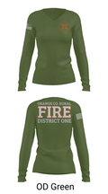 Orange County Rural District 1 Fire Department 66539276 Women's Long Sleeve V-neck Shirt - 57