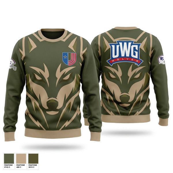 Crew Neck Sweatshirt, UWG. Wolves, , Teamtime, Team time, sublimation, custom sports apparel, team uniforms, spirit wear, spiritwear, sports uniforms, custom shirts, team store, custom team store, fundraiser sports, apparel fundraiser