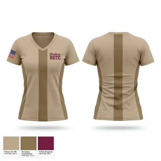Womens Short Sleeve Vneck Shirt, Chadron ROTC, Army, Teamtime, Team time, sublimation, custom sports apparel, team uniforms, spirit wear, spiritwear, sports uniforms, custom shirts, team store, custom team store, fundraiser sports, apparel fundraiser