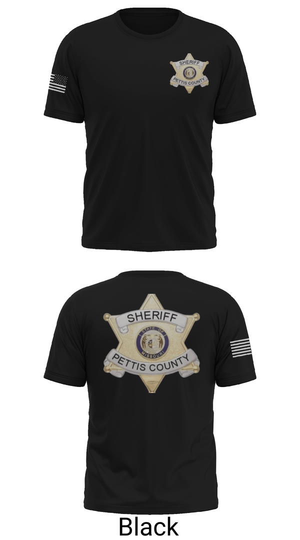Short Sleeve Performance Shirt, Pettis County Sherrifs Office, Police, Teamtime, Team time, sublimation, custom sports apparel, team uniforms, spirit wear, spiritwear, sports uniforms, custom shirts, team store, custom team store, fundraiser sports, apparel fundraiser
