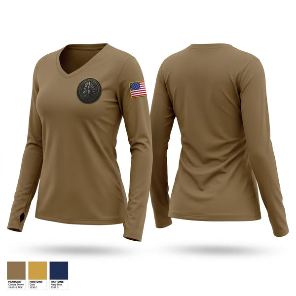 Womens Long Sleeve Vneck Shirt, N2B, Navy, Teamtime, Team time, sublimation, custom sports apparel, team uniforms, spirit wear, spiritwear, sports uniforms, custom shirts, team store, custom team store, fundraiser sports, apparel fundraiser