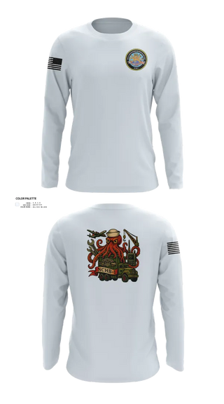 Long Sleeve Performance Shirt, Navy Cargo Handling Battalion One, Navy, Teamtime, Team time, sublimation, custom sports apparel, team uniforms, spirit wear, spiritwear, sports uniforms, custom shirts, team store, custom team store, fundraiser sports, apparel fundraiser