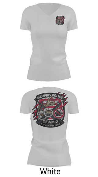 Womens Short Sleeve Vneck Shirt, Memphis Police City Wide Task Force Team Two, Police, Teamtime, Team time, sublimation, custom sports apparel, team uniforms, spirit wear, spiritwear, sports uniforms, custom shirts, team store, custom team store, fundraiser sports, apparel fundraiser
