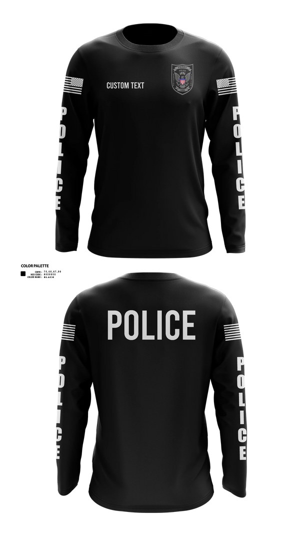 Long Sleeve Performance Shirt, PERRY POLICE DEPARTMENT, Police, Teamtime, Team time, sublimation, custom sports apparel, team uniforms, spirit wear, spiritwear, sports uniforms, custom shirts, team store, custom team store, fundraiser sports, apparel fundraiser