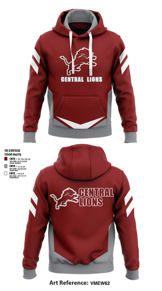 Hoodie, Central  Lions, Golf, Teamtime, Team time, sublimation, custom sports apparel, team uniforms, spirit wear, spiritwear, sports uniforms, custom shirts, team store, custom team store, fundraiser sports, apparel fundraiser