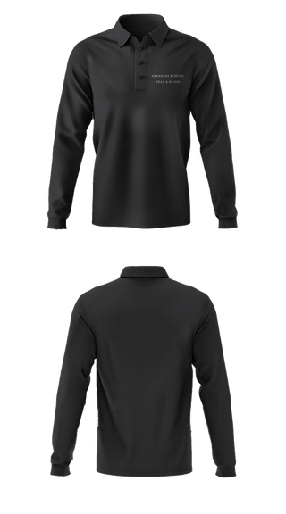 Long Sleeve Performance Polo, Arkansas School for the Deaf and Blind, , Teamtime, Team time, sublimation, custom sports apparel, team uniforms, spirit wear, spiritwear, sports uniforms, custom shirts, team store, custom team store, fundraiser sports, apparel fundraiser