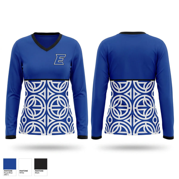 Womens Long Sleeve Vneck Shirt, Huskies, Track & Field, Teamtime, Team time, sublimation, custom sports apparel, team uniforms, spirit wear, spiritwear, sports uniforms, custom shirts, team store, custom team store, fundraiser sports, apparel fundraiser