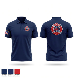 Short Sleeve Performance Polo, Rose Fire Company, Fire Department, Teamtime, Team time, sublimation, custom sports apparel, team uniforms, spirit wear, spiritwear, sports uniforms, custom shirts, team store, custom team store, fundraiser sports, apparel fundraiser