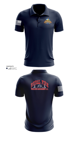 Short Sleeve Performance Polo, Rural fire wildland management LLC, Fire Department, Teamtime, Team time, sublimation, custom sports apparel, team uniforms, spirit wear, spiritwear, sports uniforms, custom shirts, team store, custom team store, fundraiser sports, apparel fundraiser