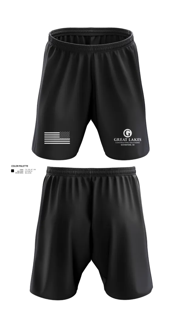 Athletic Shorts With Pockets, Great Lakes Contracting Solutions LLC, , Teamtime, Team time, sublimation, custom sports apparel, team uniforms, spirit wear, spiritwear, sports uniforms, custom shirts, team store, custom team store, fundraiser sports, apparel fundraiser