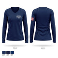 United States Federal Reserve Police Women's Long Sleeve V-neck Shirt - 1