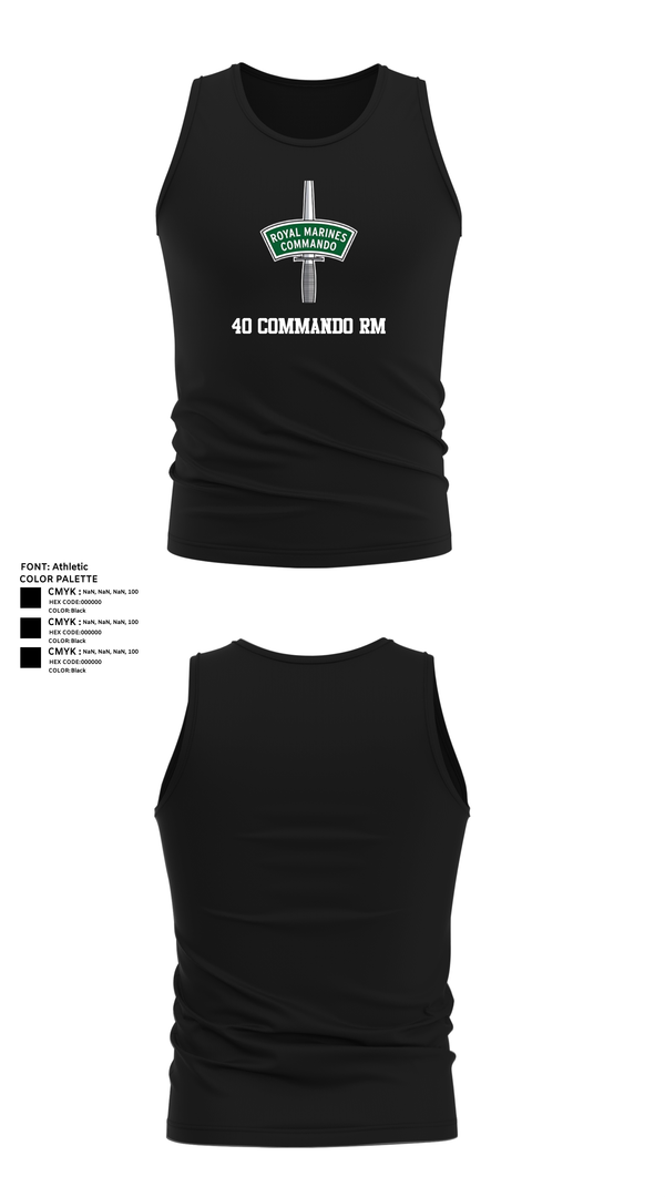 Tank Top, 40 commando RM, Marines, Teamtime, Team time, sublimation, custom sports apparel, team uniforms, spirit wear, spiritwear, sports uniforms, custom shirts, team store, custom team store, fundraiser sports, apparel fundraiser